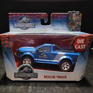 Jada Toys Jurassic World Series Rescue Truck - 2015 Blue 1:43